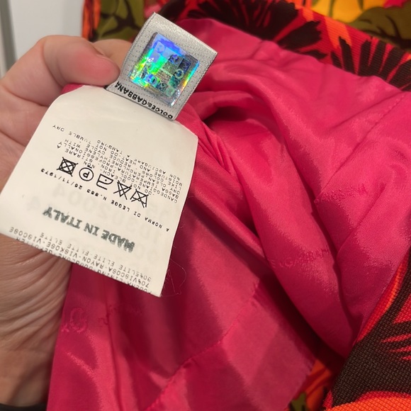 Dolce & Gabbana D&G Vintage Neon Orange and Pink Floral Blazer Summer Spring - Picture 10 of 16